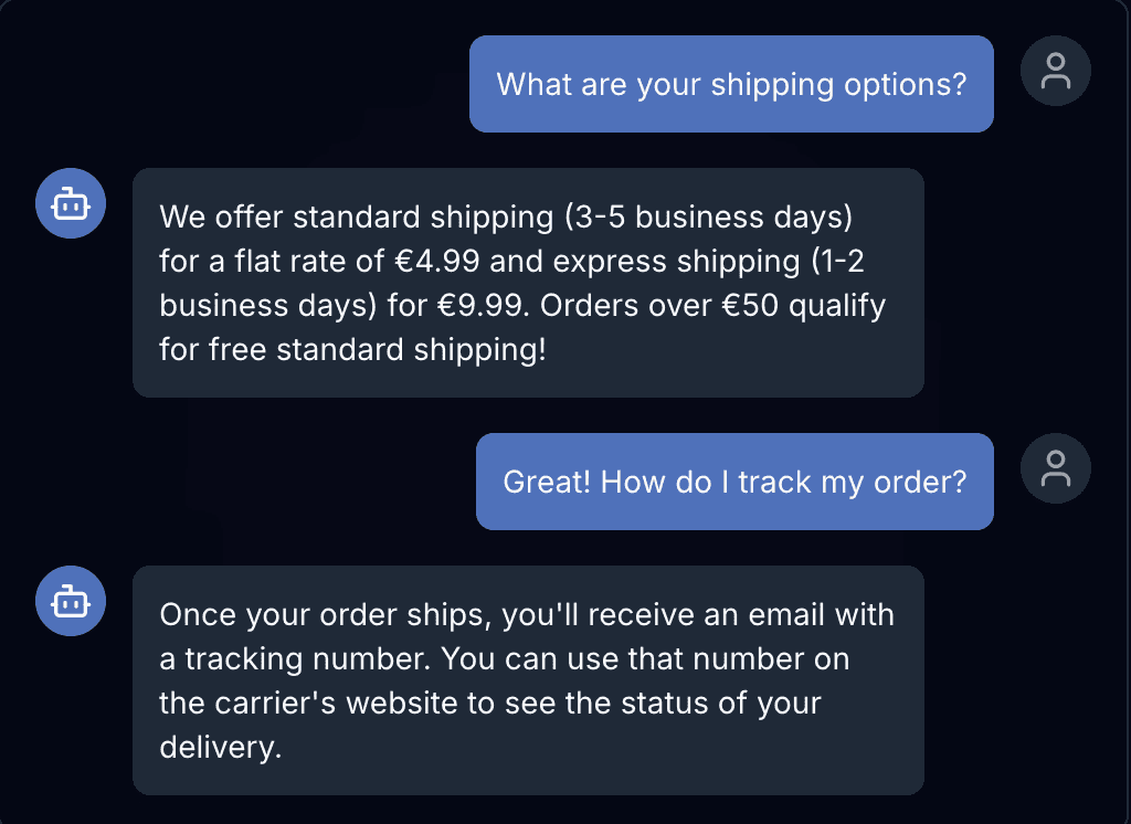 Flagskibs AI Kundeservice Bot til E-handel